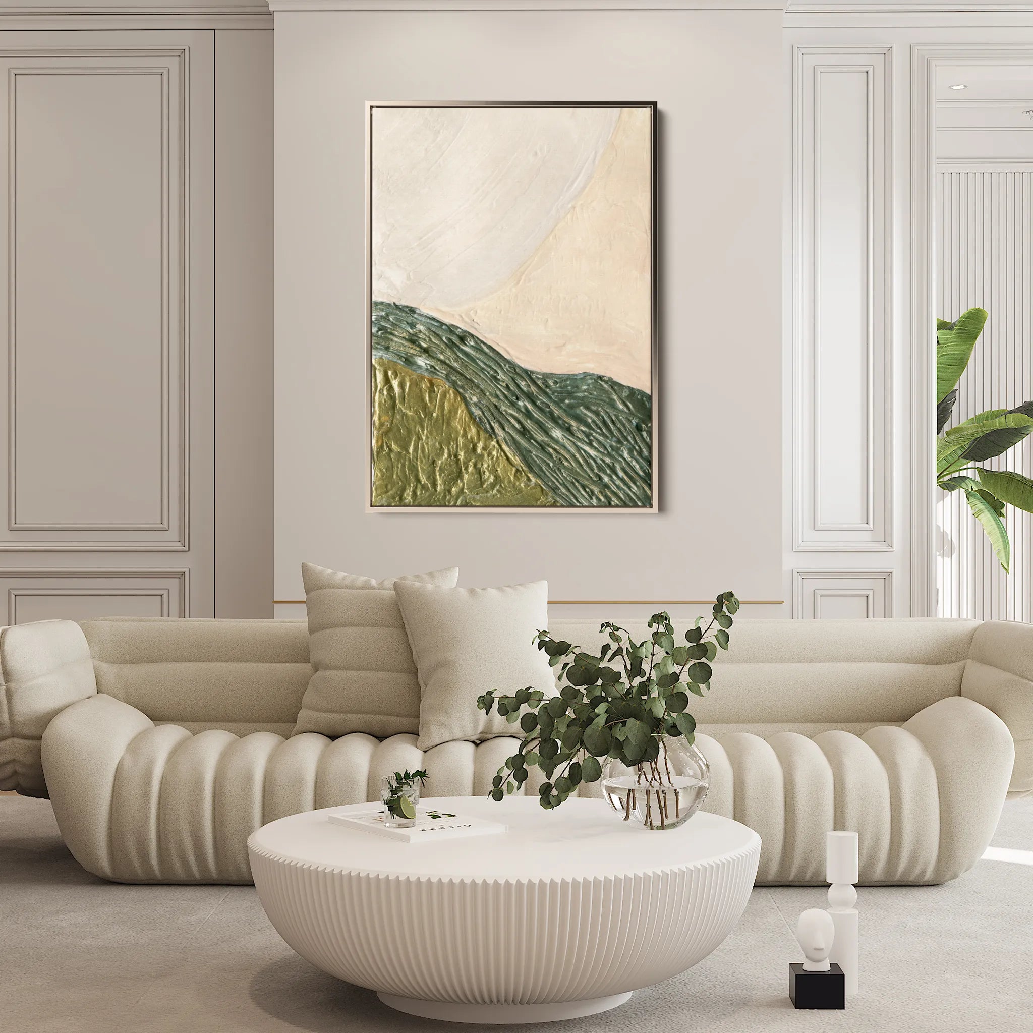 Abstract 085 Canvas Art 60 x 40 cm / Black