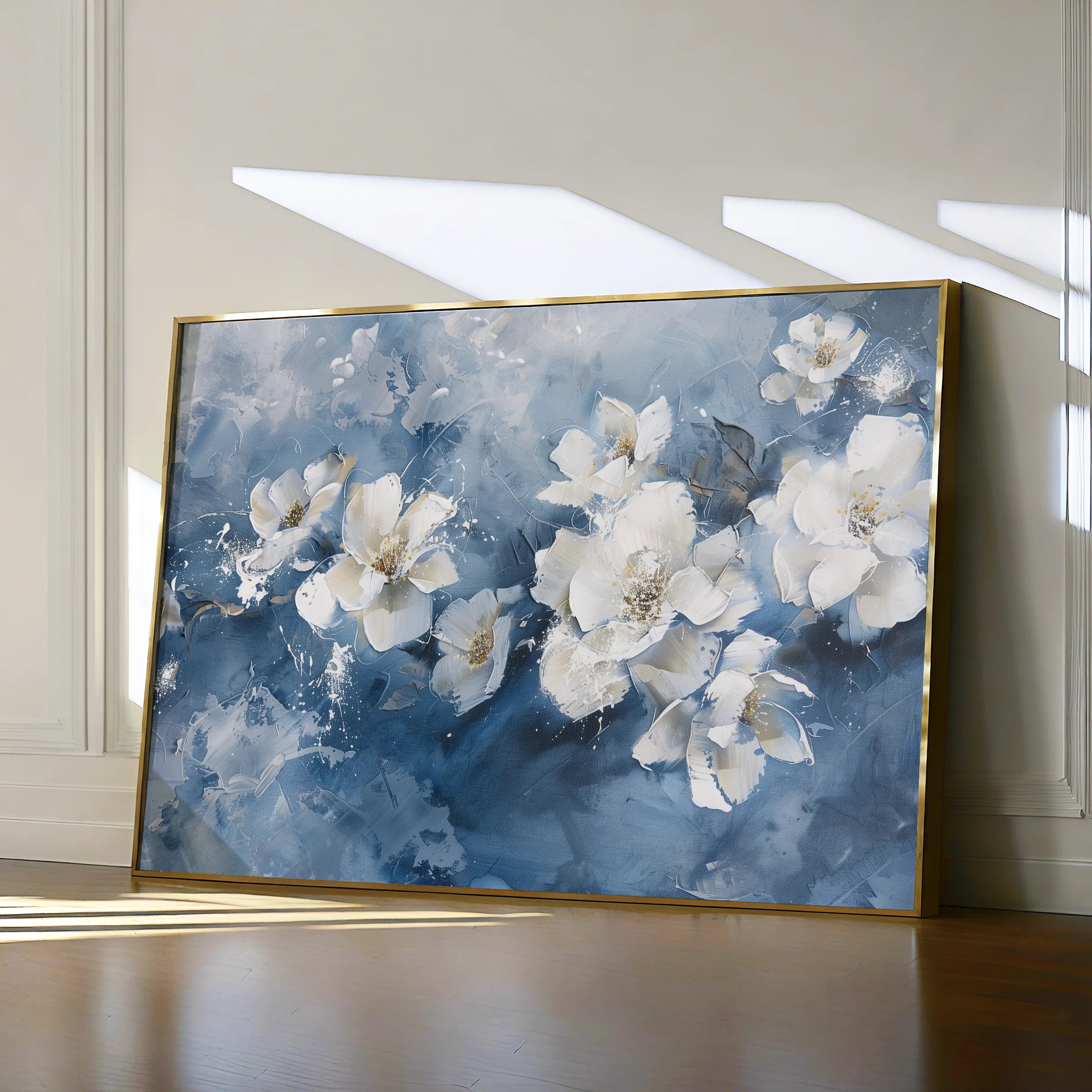 Floral 085 Canvas Art 60 x 40 cm / Black