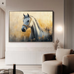 Horses 085 Canvas Art 60 x 40 cm / Black