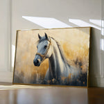 Horses 085 Canvas Art 60 x 40 cm / Black