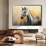 Horses 085 Canvas Art 60 x 40 cm / Black