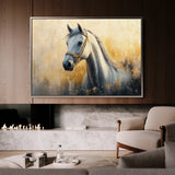 Horses 085 Canvas Art 60 x 40 cm / Black