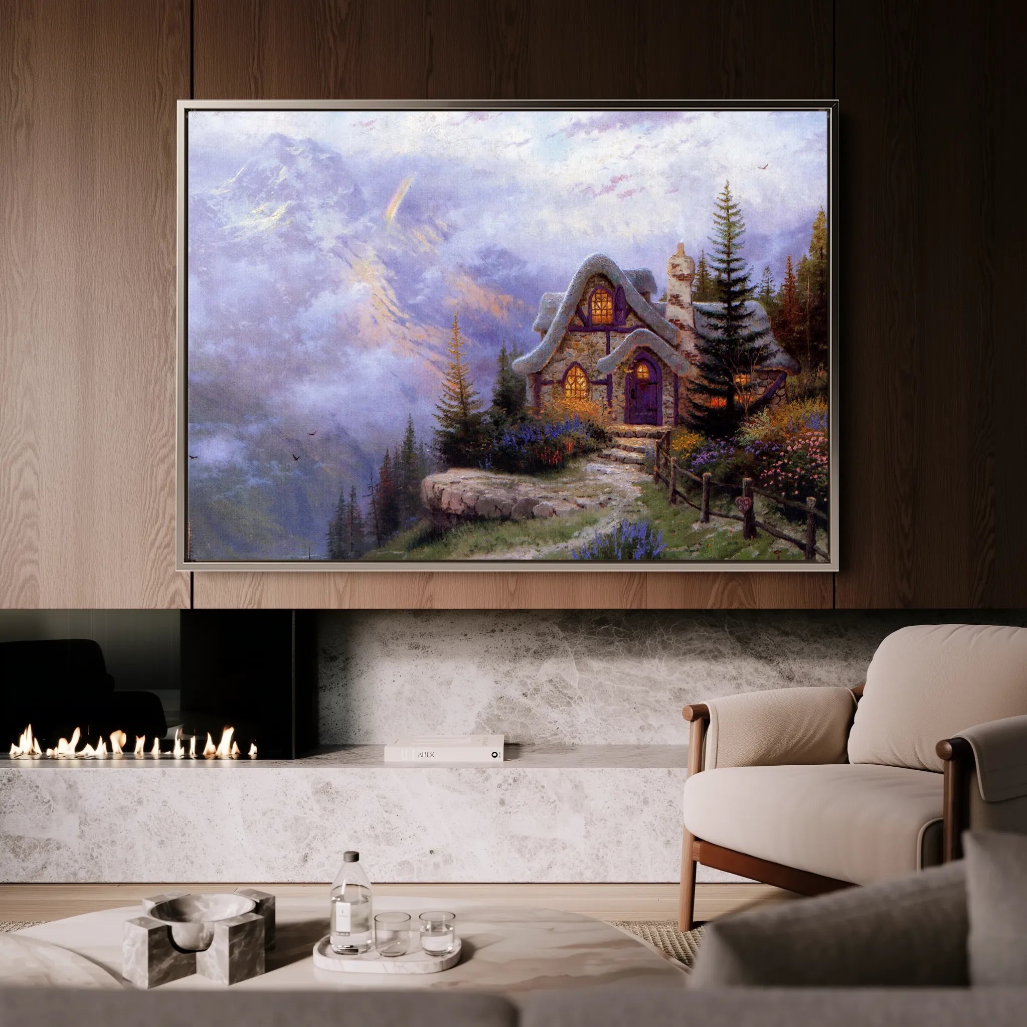 Landscape 085 Canvas Art 60 x 40 cm / Black