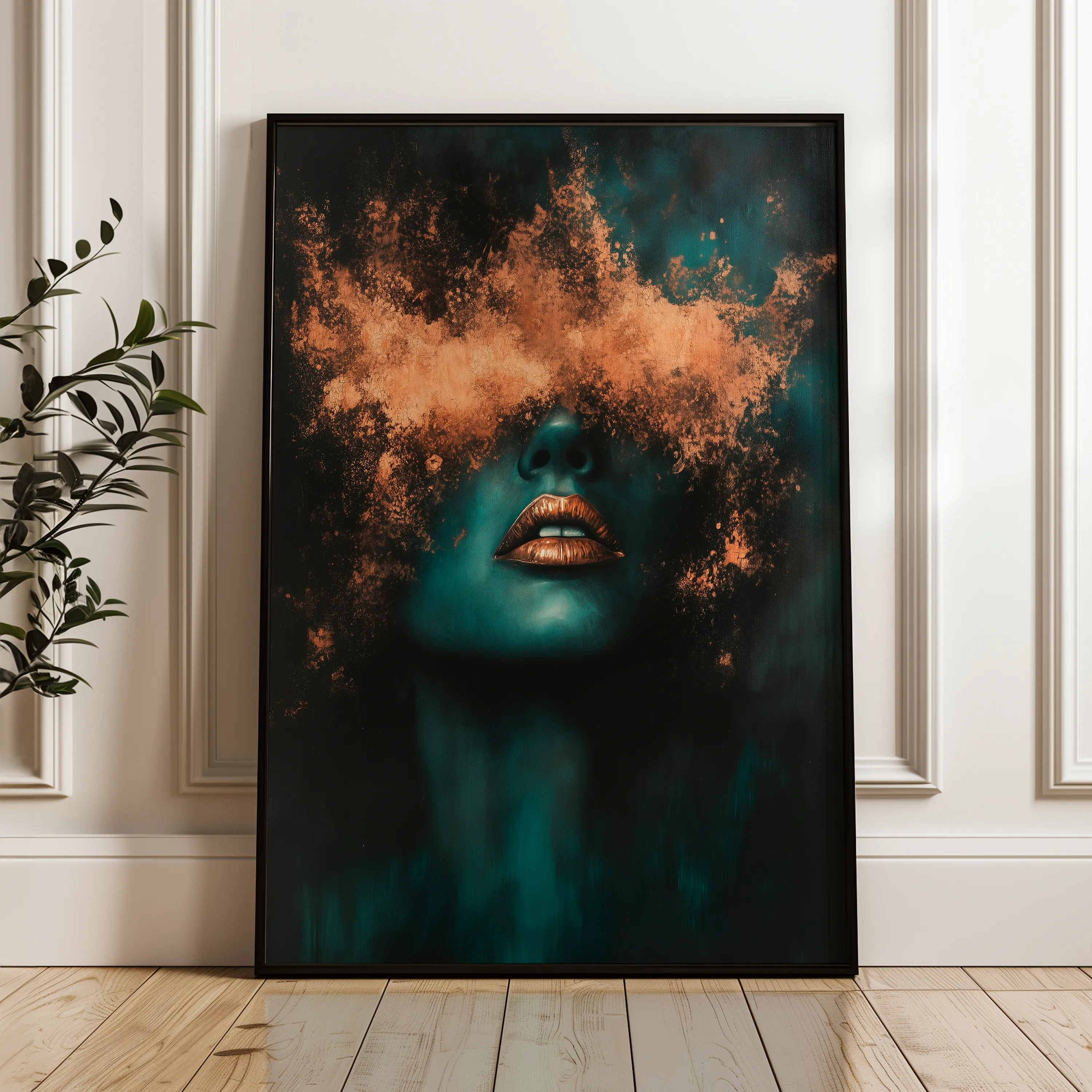 Portrait 085 Canvas Art 60 x 40 cm / Black