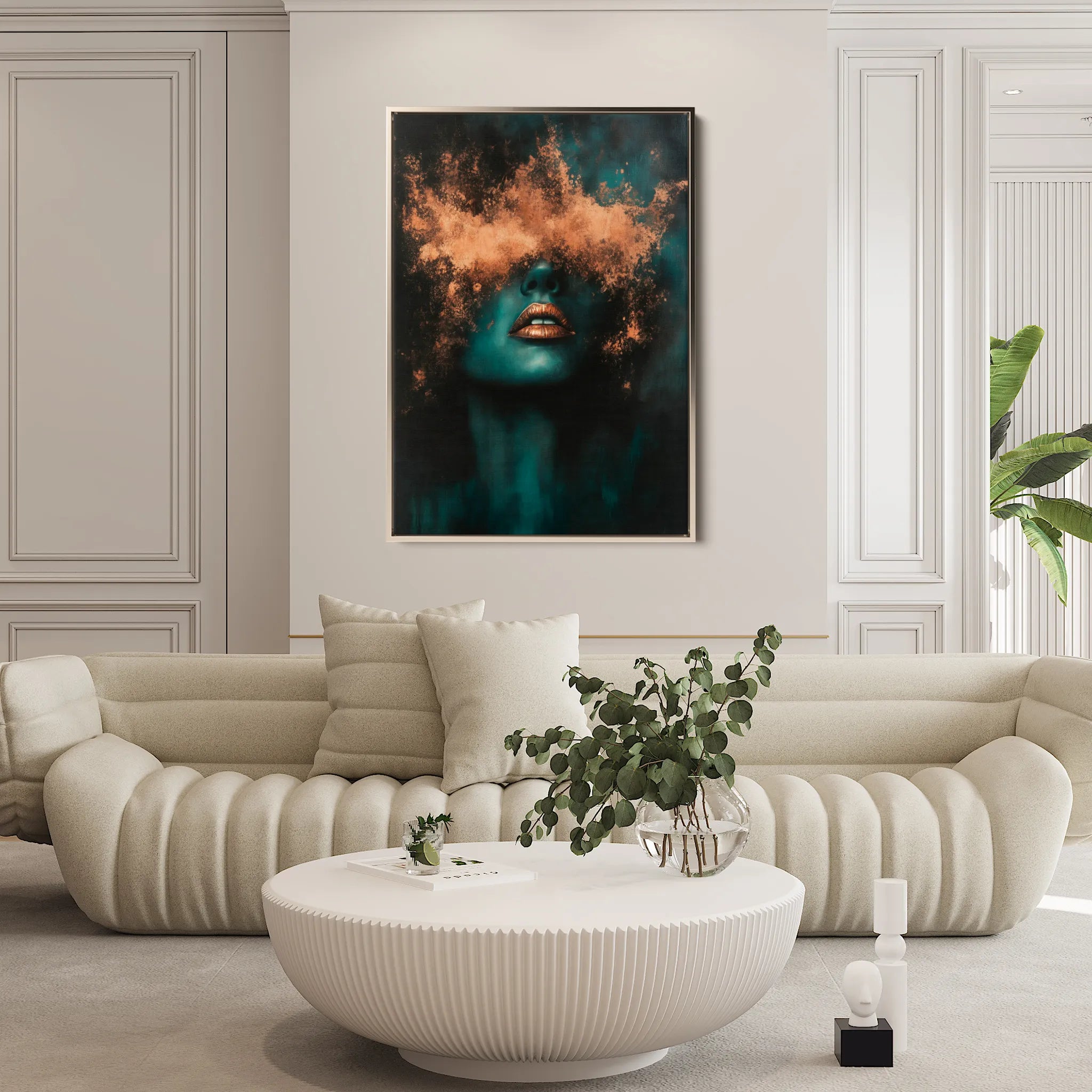 Portrait 085 Canvas Art 60 x 40 cm / Black