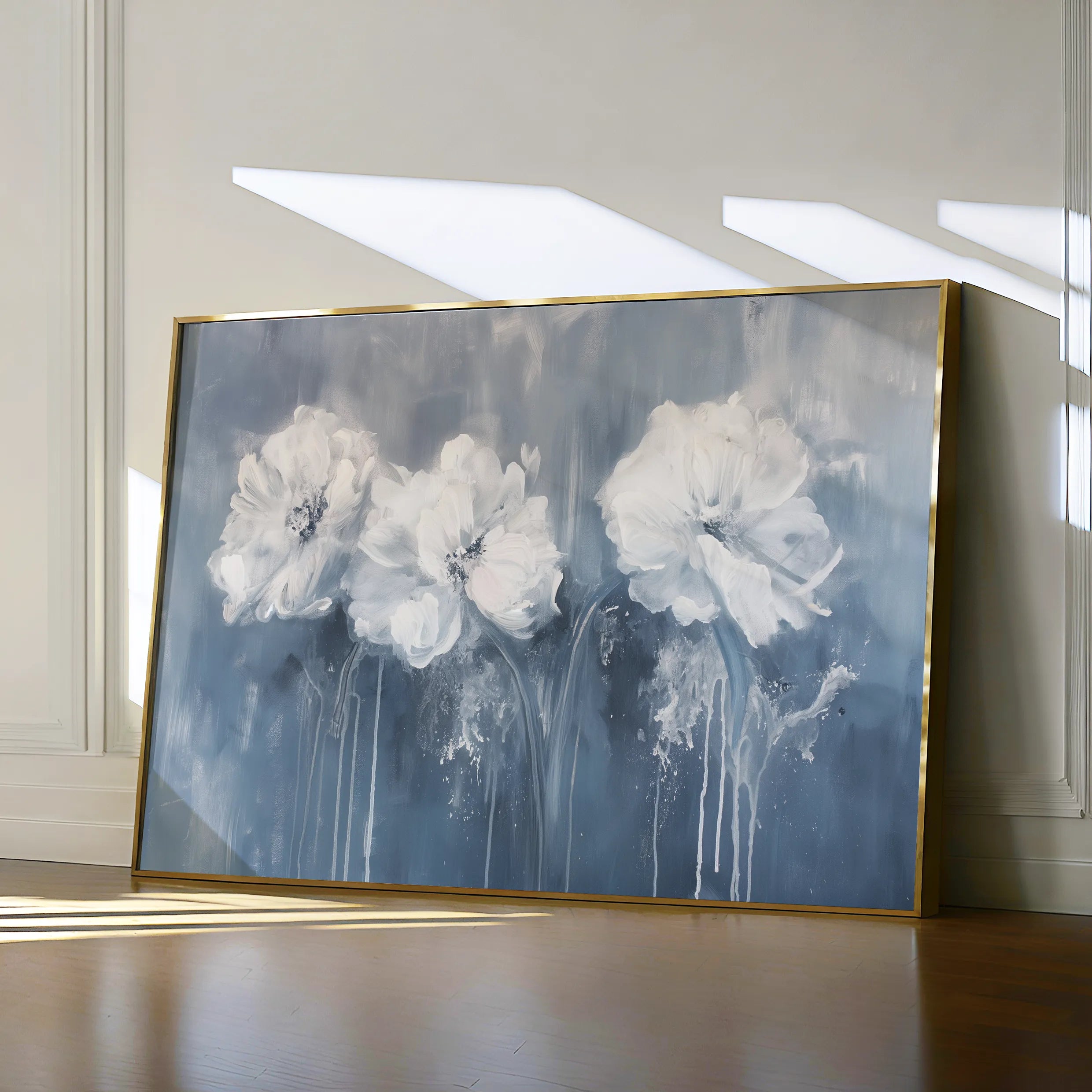 Floral 086 Canvas Art 60 x 40 cm / Black
