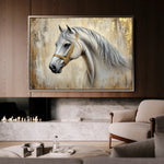 Horses 086 Canvas Art 60 x 40 cm / Black