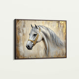 Horses 086 Canvas Art 60 x 40 cm / Black
