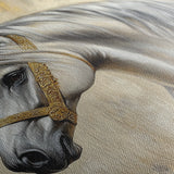 Horses 086 Canvas Art 60 x 40 cm / Black