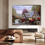 Landscape 086 Canvas Art 60 x 40 cm / Black