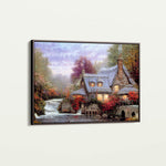 Landscape 086 Canvas Art 60 x 40 cm / Black