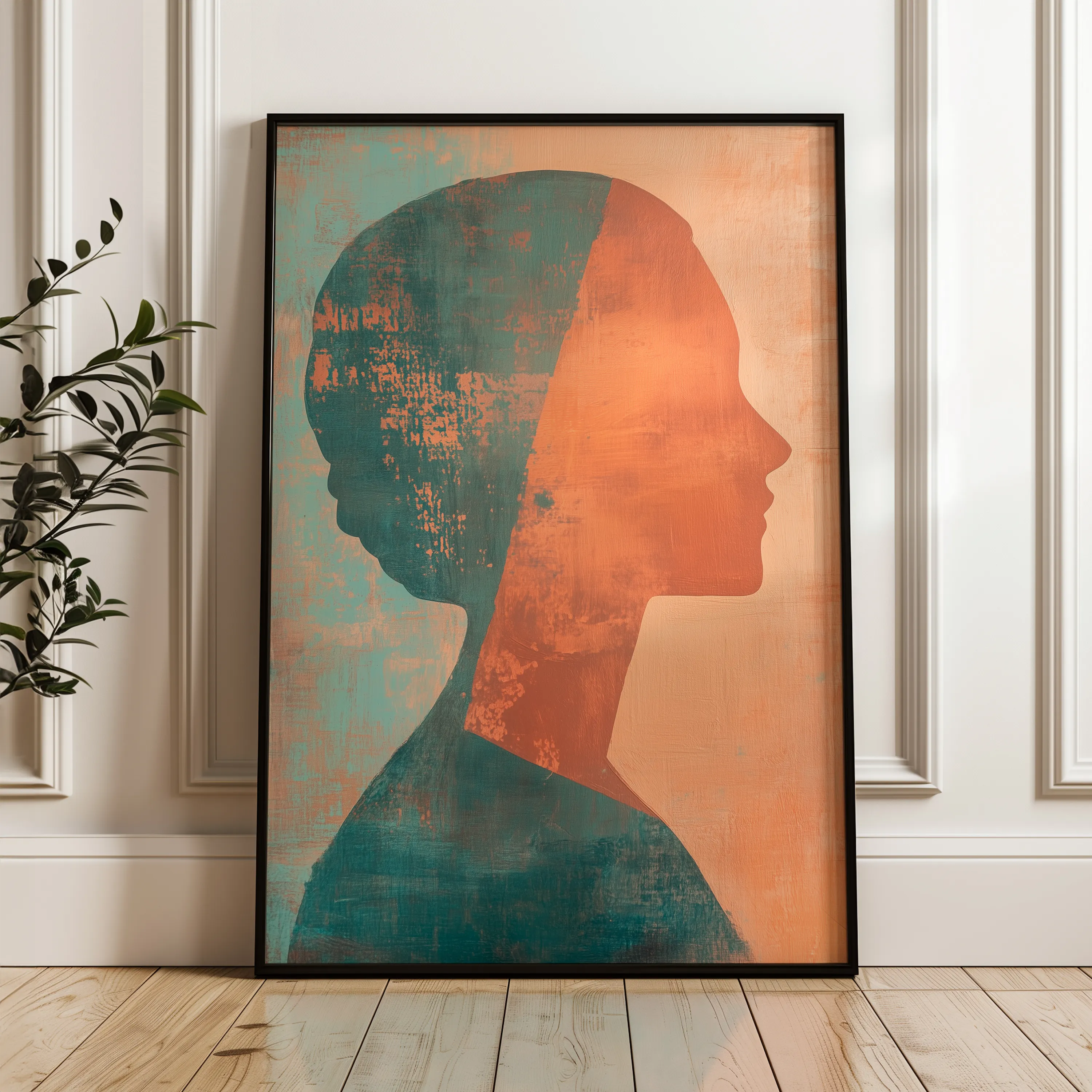 Portrait 086 Canvas Art 60 x 40 cm / Black