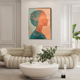 Portrait 086 Canvas Art 60 x 40 cm / Black