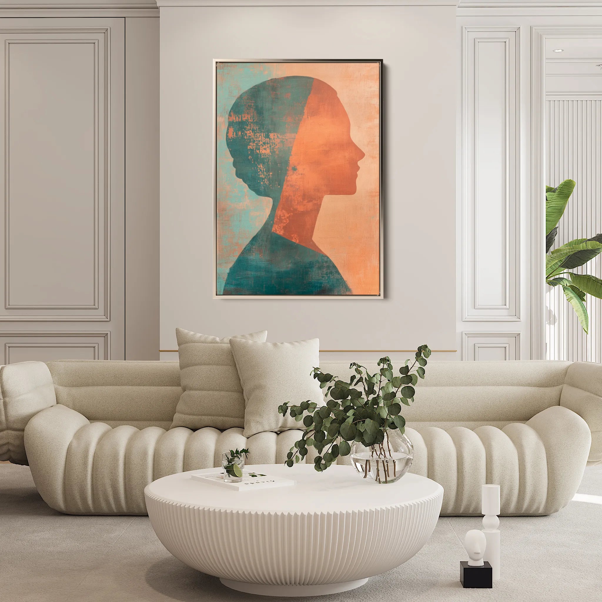 Portrait 086 Canvas Art 60 x 40 cm / Black
