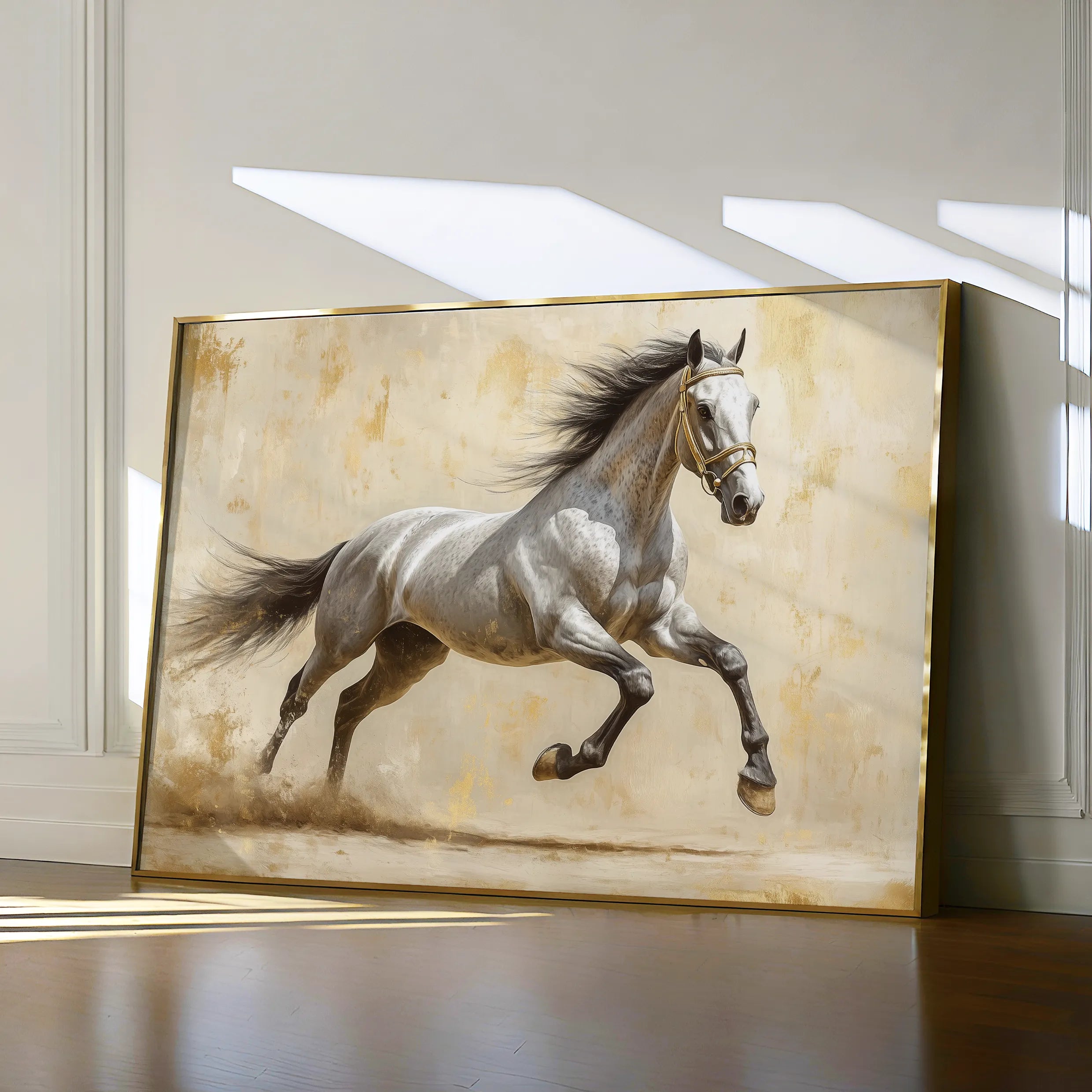Horses 087 Canvas Art 60 x 40 cm / Black