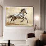 Horses 087 Canvas Art 60 x 40 cm / Black