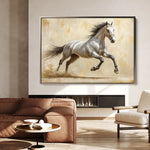 Horses 087 Canvas Art 60 x 40 cm / Black