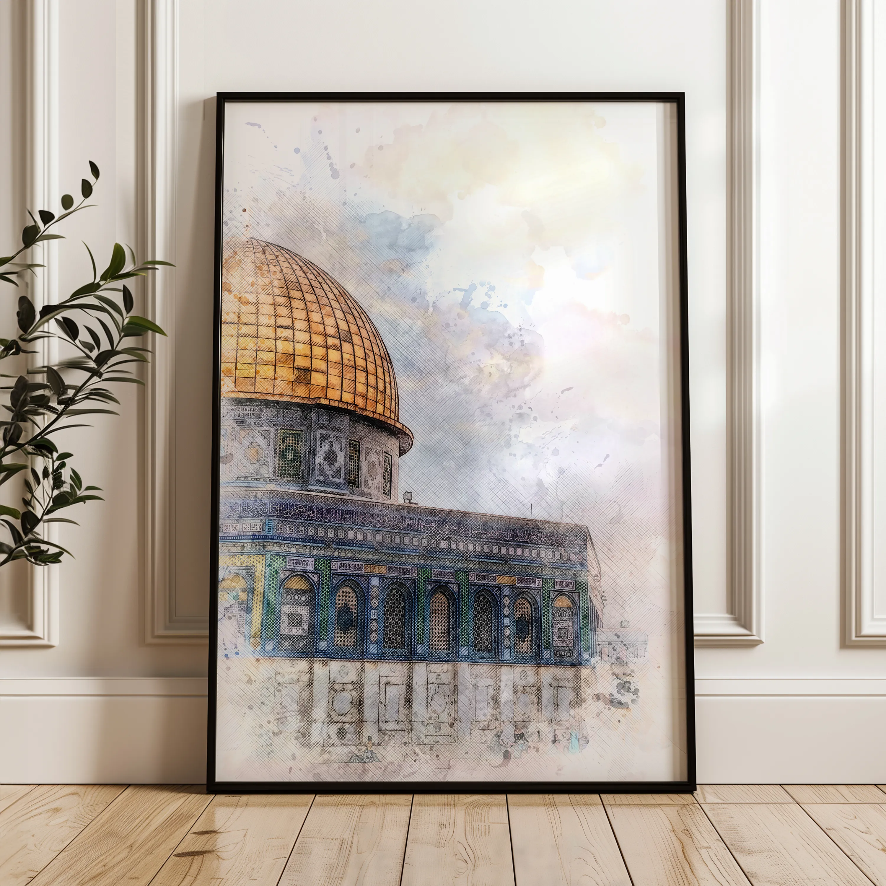 Palestine 087 Canvas Art 60 x 40 cm / Black