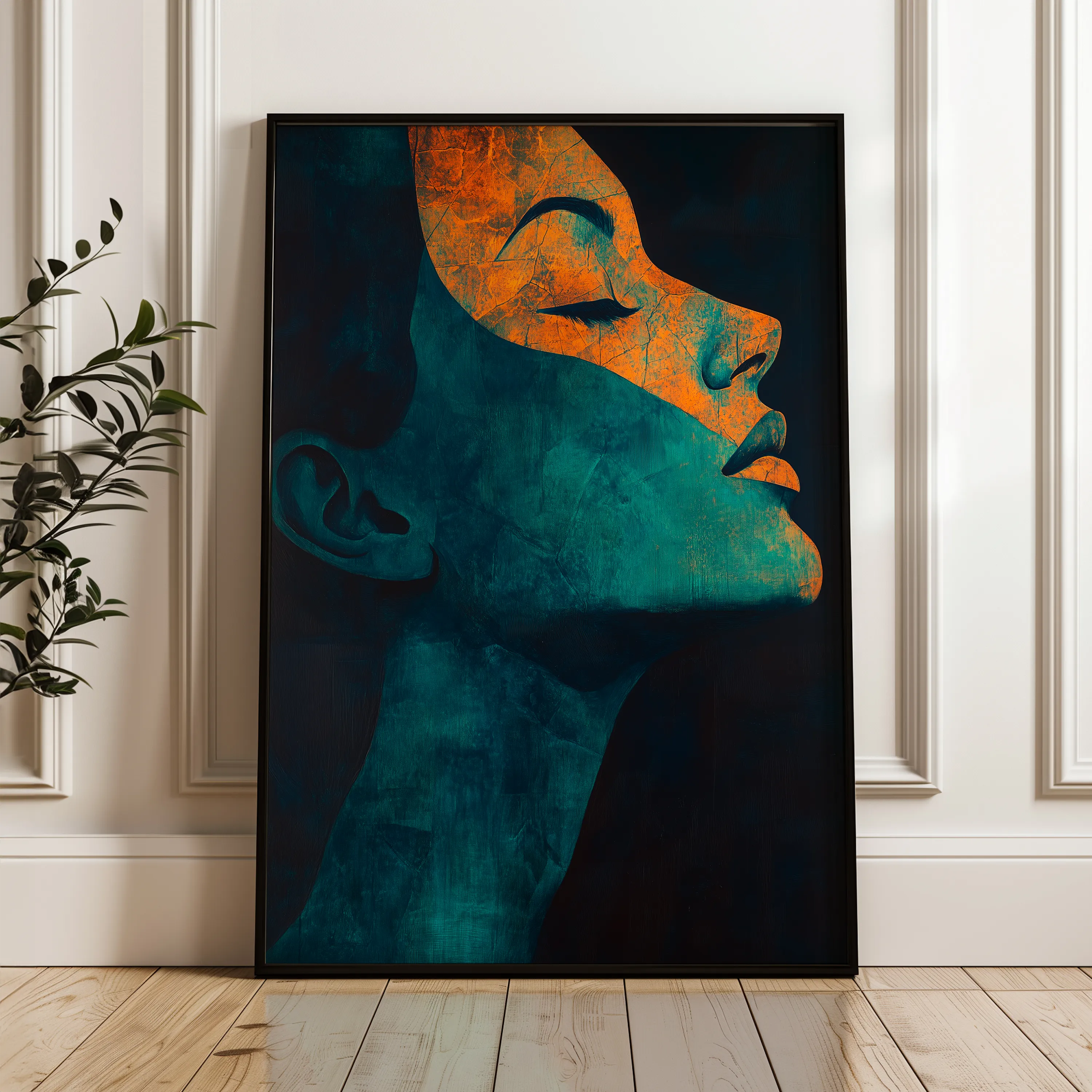 Portrait 087 Canvas Art 60 x 40 cm / Black