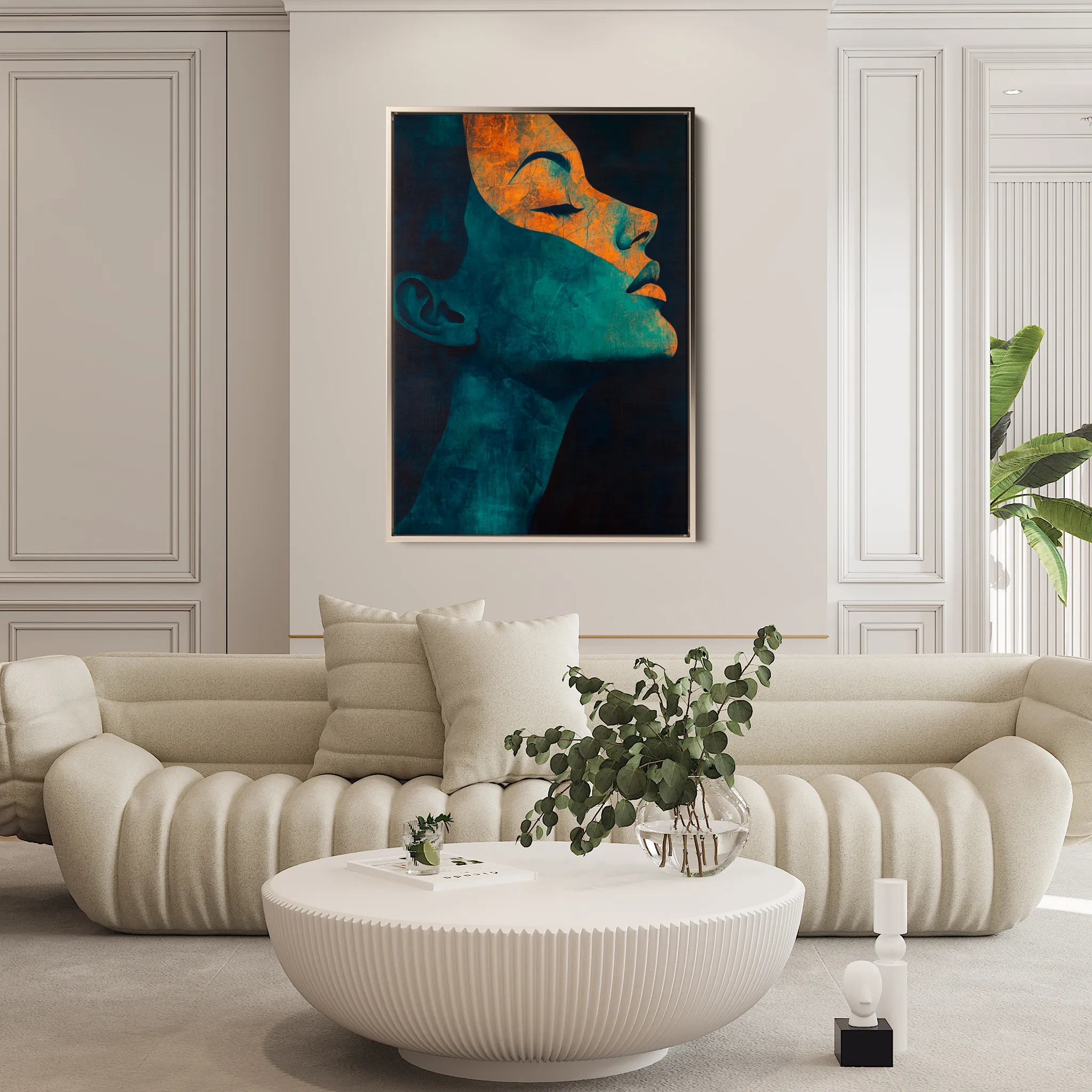 Portrait 087 Canvas Art 60 x 40 cm / Black