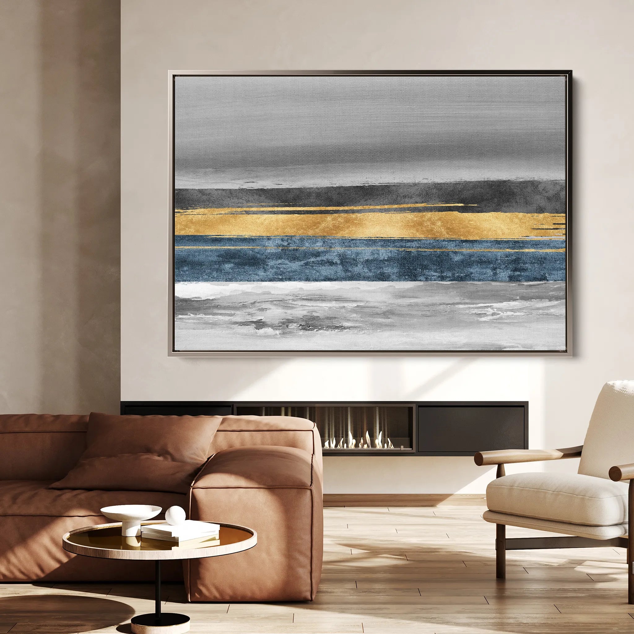 Abstract 088 Canvas Art 60 x 40 cm / Black