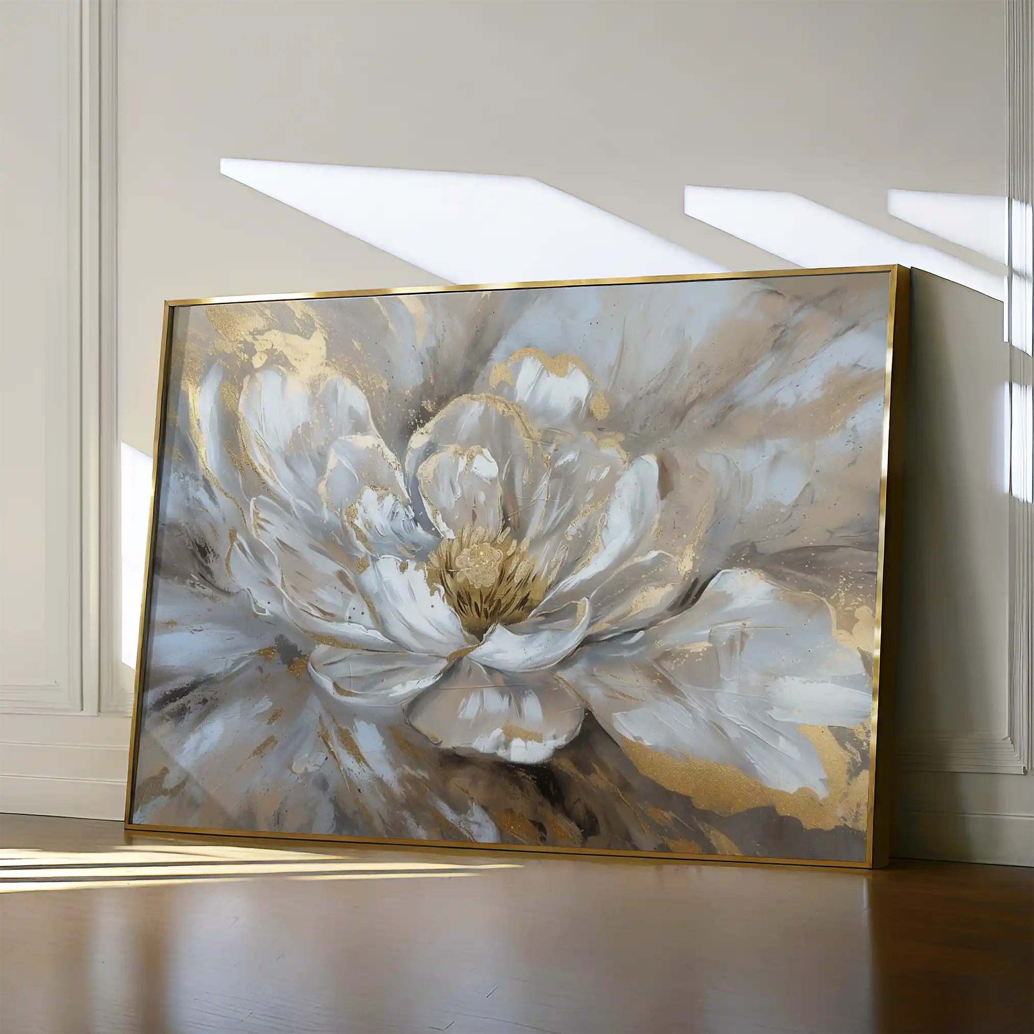 Floral 088 Canvas Art 60 x 40 cm / Black