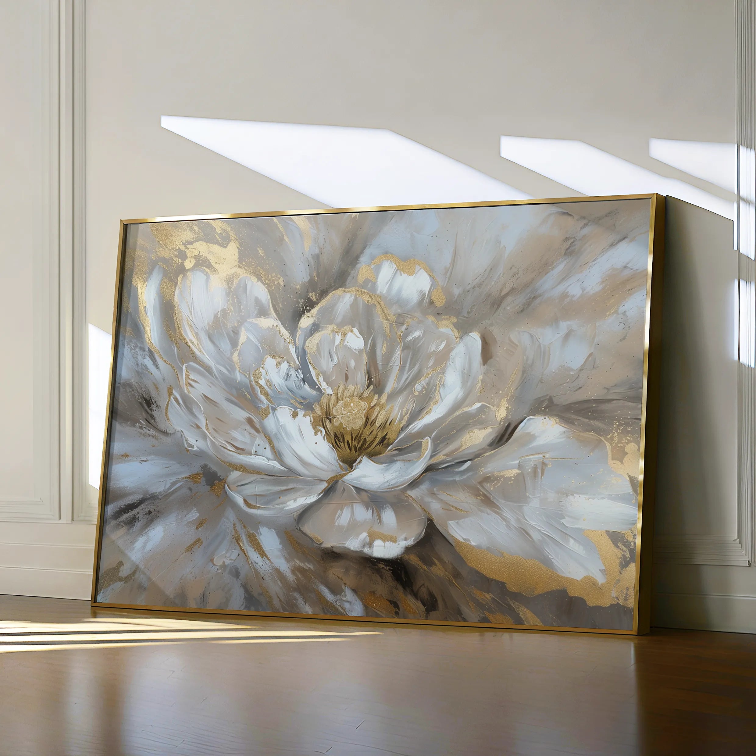 Floral 088 Canvas Art 60 x 40 cm / Black