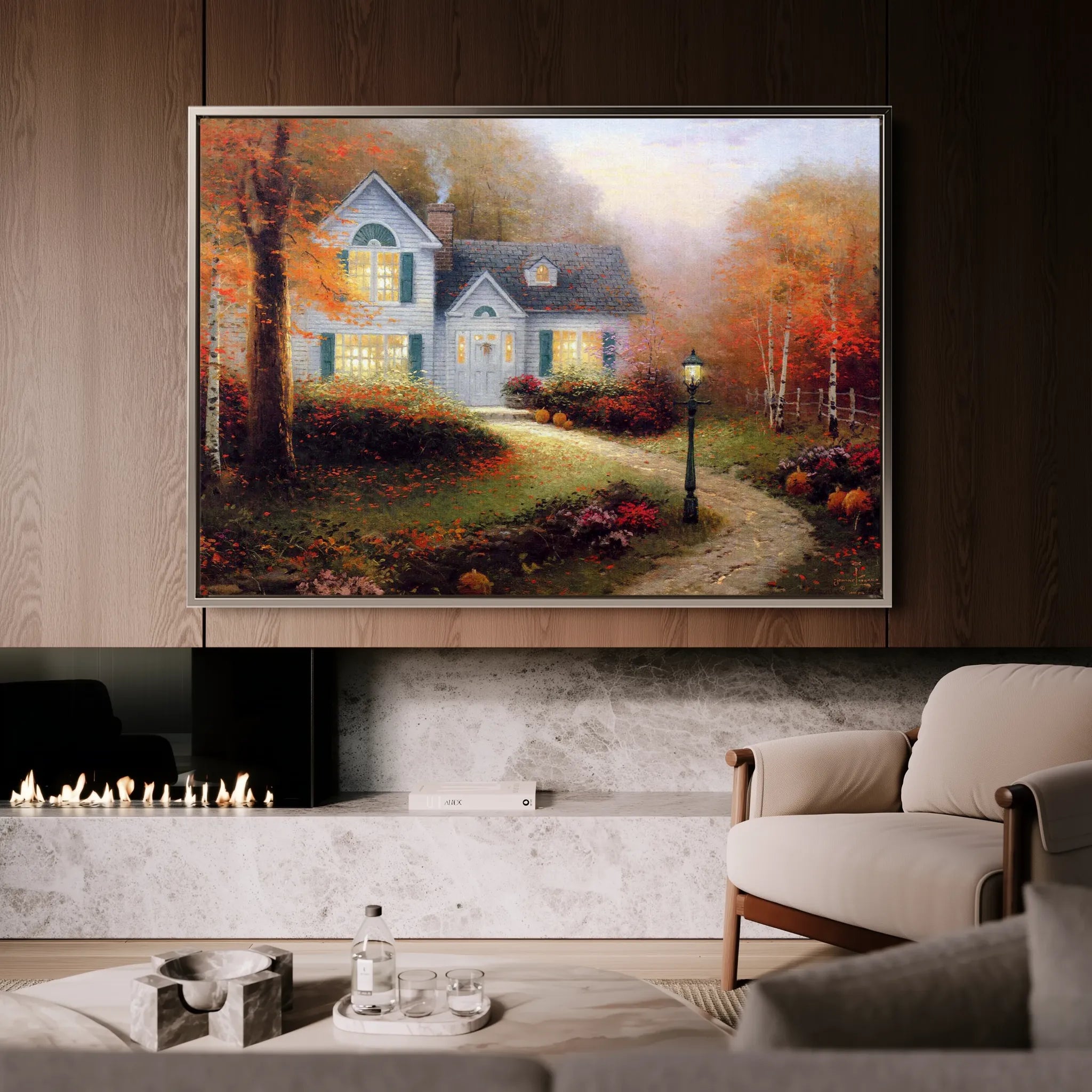 Landscape 088 Canvas Art 60 x 40 cm / Black