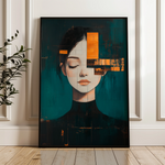 Portrait 088 Canvas Art 60 x 40 cm / Black