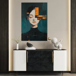 Portrait 088 Canvas Art 60 x 40 cm / Black