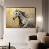Horses 089 Canvas Art 60 x 40 cm / Black
