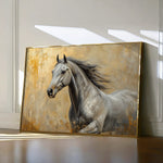 Horses 089 Canvas Art 60 x 40 cm / Black