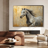 Horses 089 Canvas Art 60 x 40 cm / Black