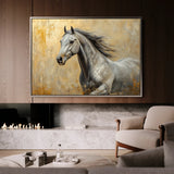 Horses 089 Canvas Art 60 x 40 cm / Black