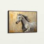 Horses 089 Canvas Art 60 x 40 cm / Black