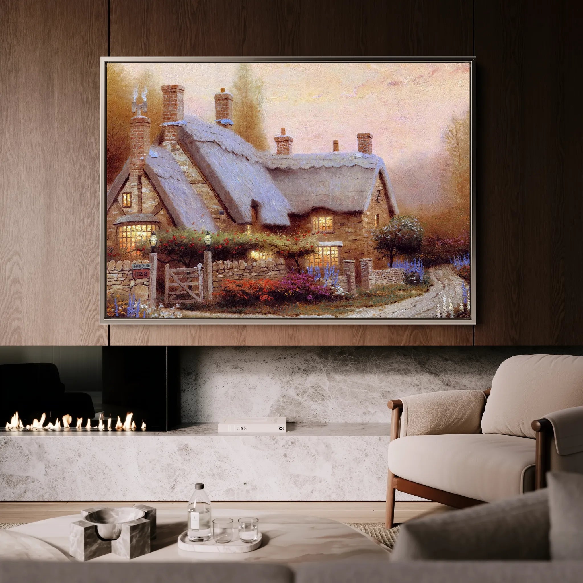 Landscape 089 Canvas Art 60 x 40 cm / Black
