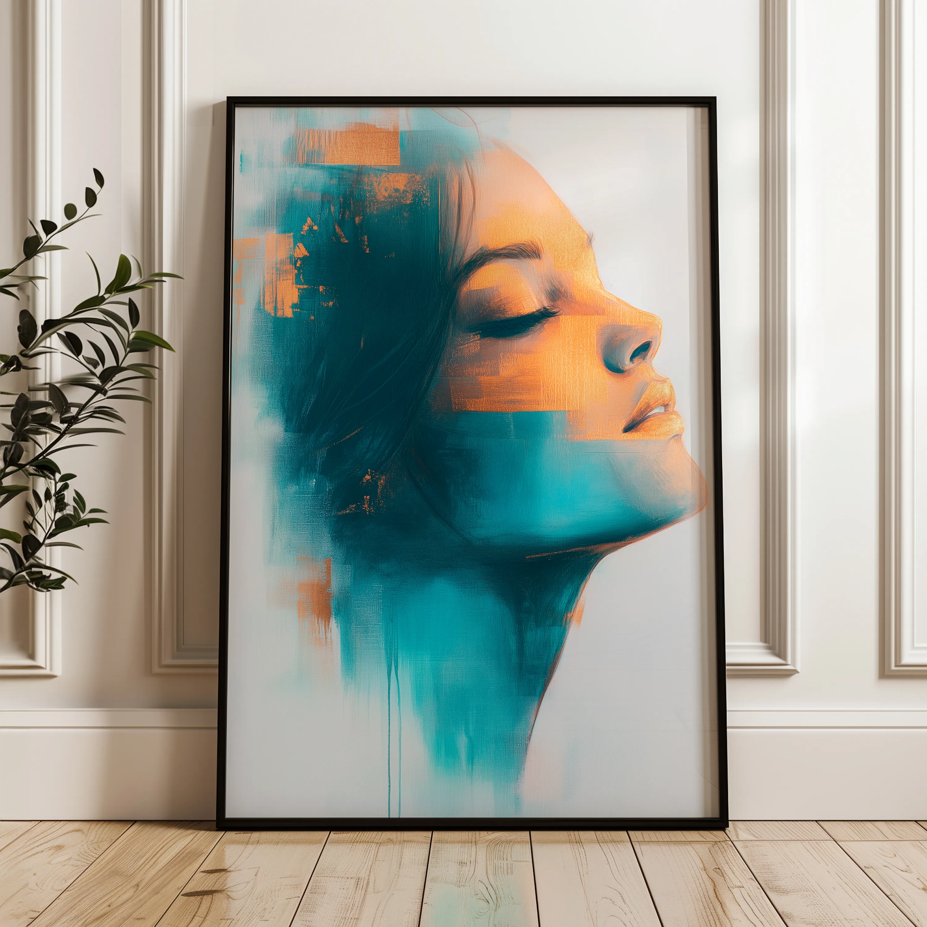 Portrait 089 Canvas Art 60 x 40 cm / Black