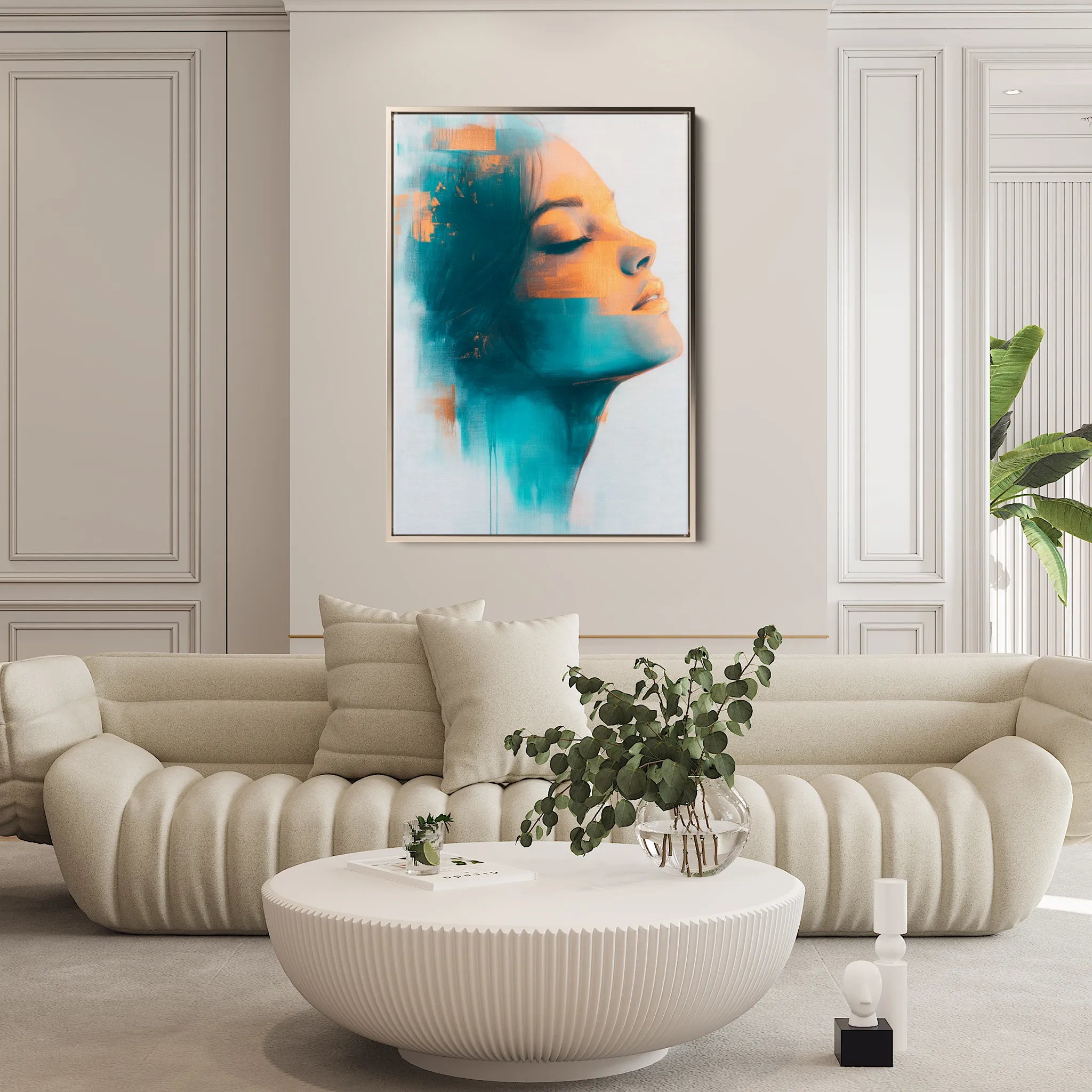 Portrait 089 Canvas Art 60 x 40 cm / Black