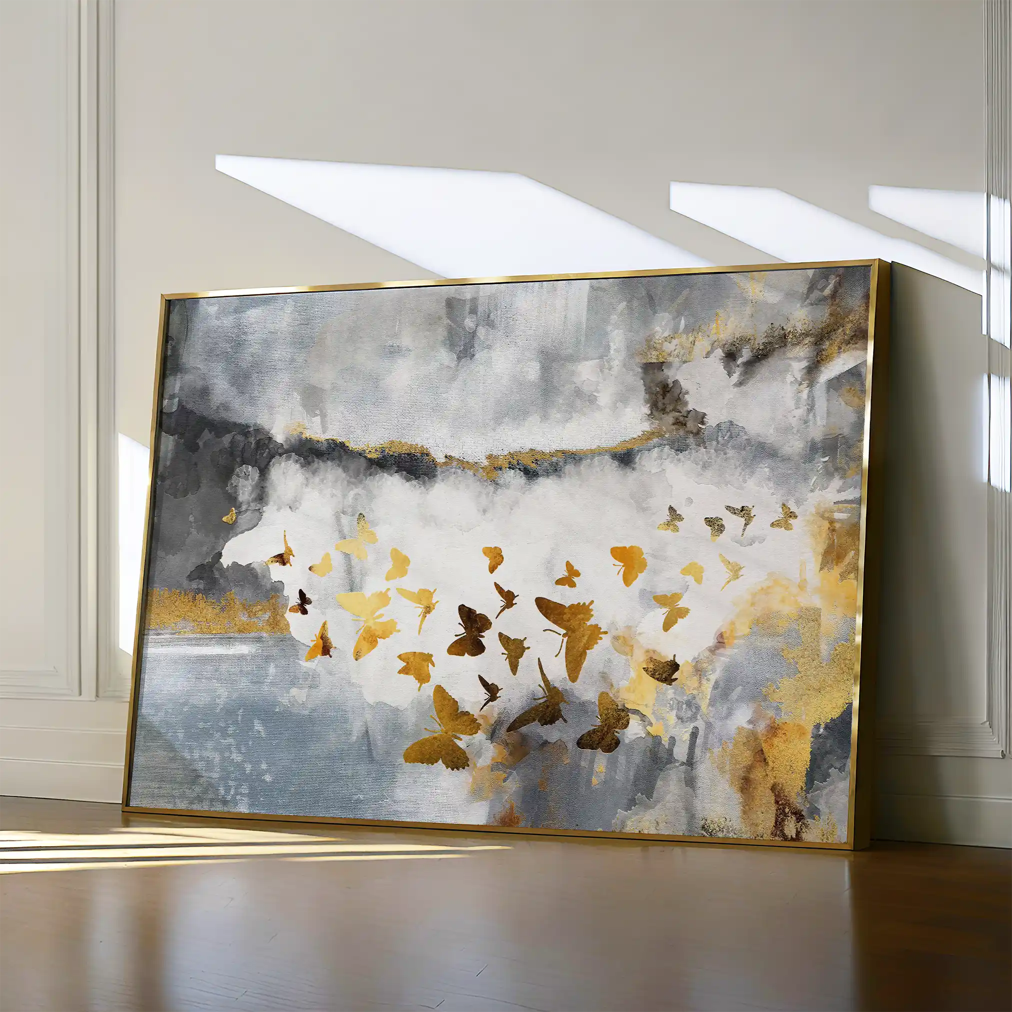 Abstract 090 Canvas Art 60 x 40 cm / Black