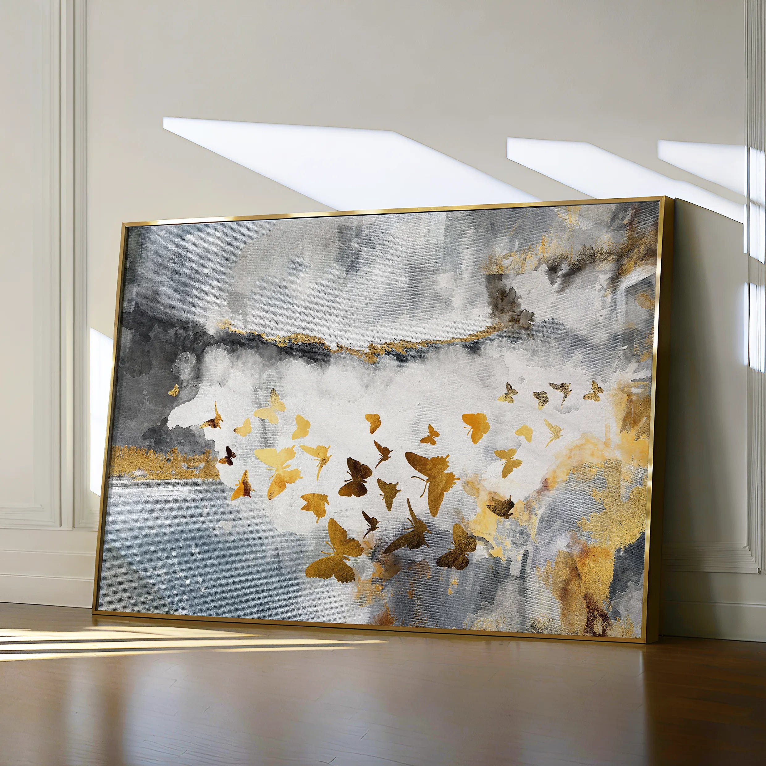 Abstract 090 Canvas Art 60 x 40 cm / Black