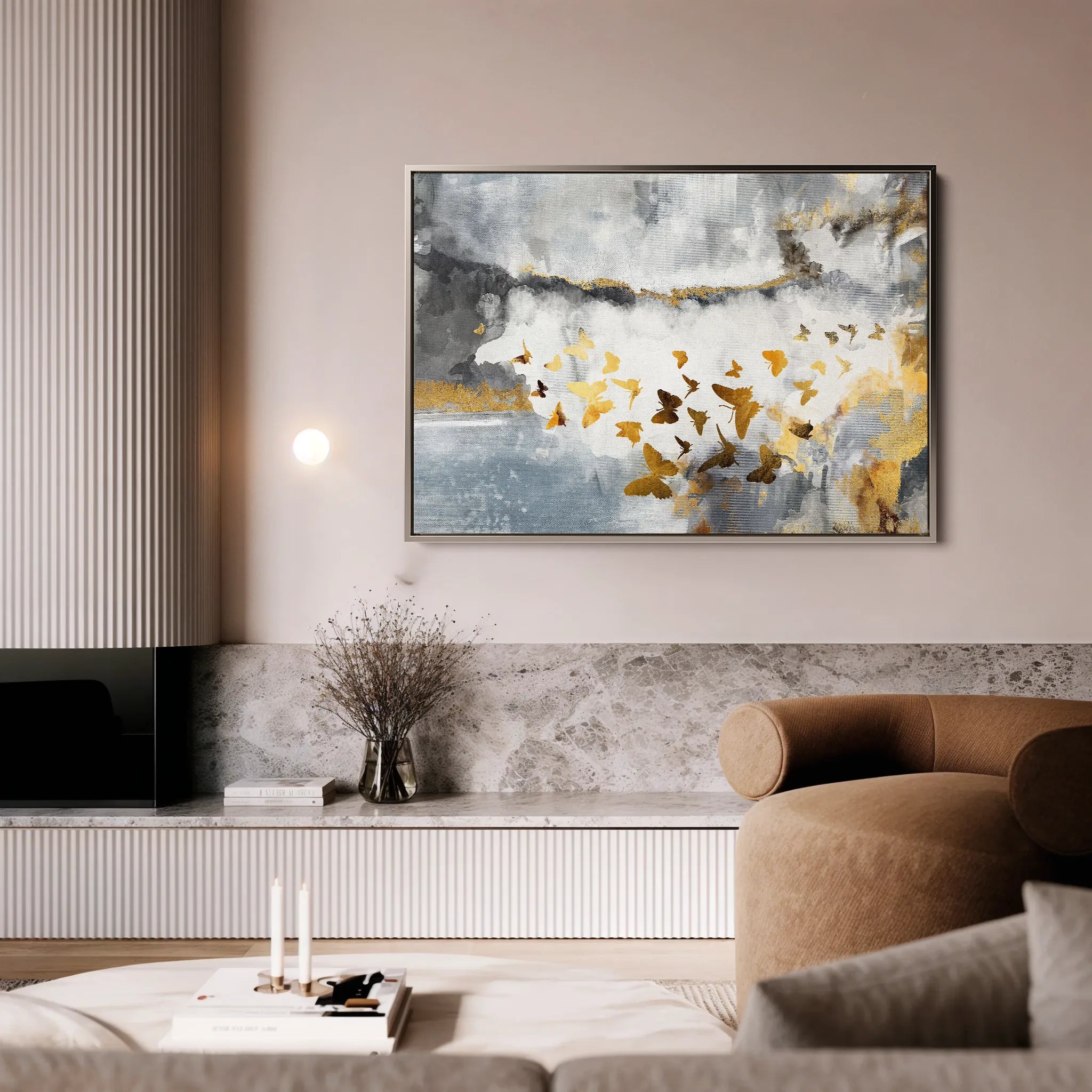 Abstract 090 Canvas Art 60 x 40 cm / Black