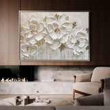 Floral 090 Canvas Art 60 x 40 cm / Black