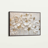 Floral 090 Canvas Art 60 x 40 cm / Black