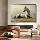 Horses 090 Canvas Art 60 x 40 cm / Black