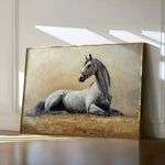 Horses 090 Canvas Art 60 x 40 cm / Black