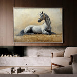 Horses 090 Canvas Art 60 x 40 cm / Black