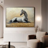 Horses 090 Canvas Art 60 x 40 cm / Black