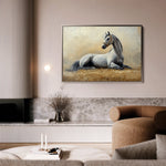 Horses 090 Canvas Art 60 x 40 cm / Black