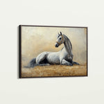 Horses 090 Canvas Art 60 x 40 cm / Black
