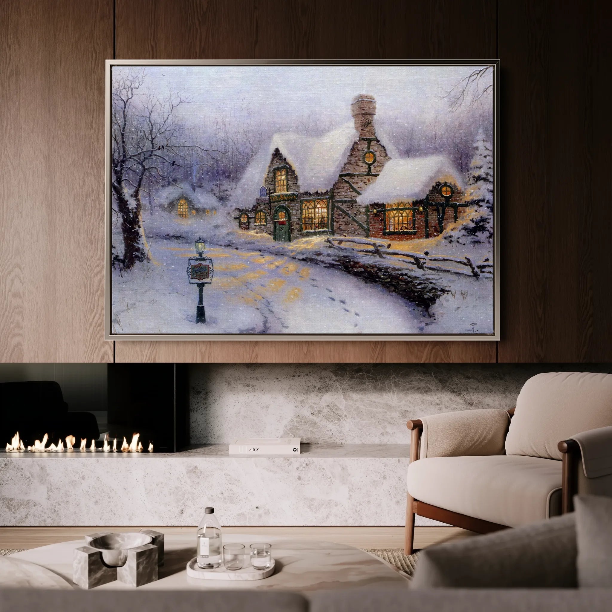 Landscape 090 Canvas Art 60 x 40 cm / Black